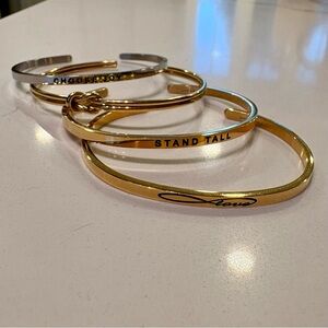 MantraBand Gold and Silver Inspirational Bracelets